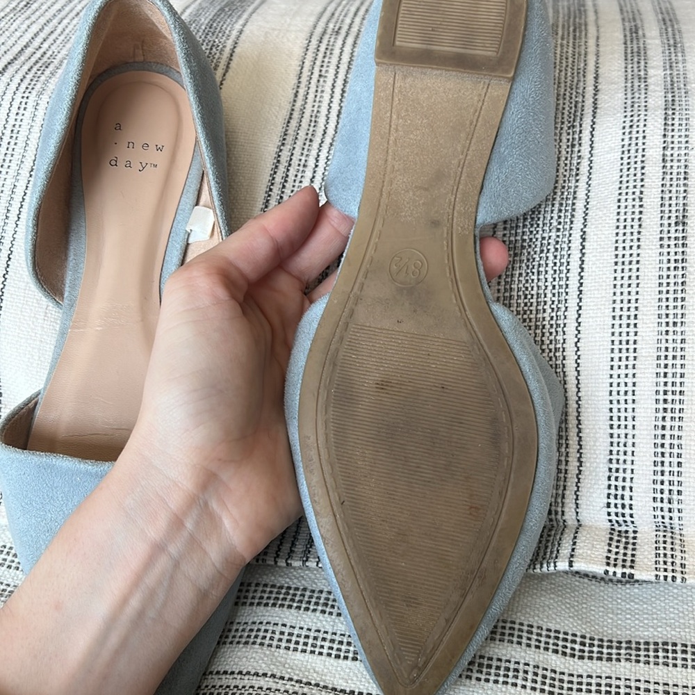 Blue Suede Flats - Picture 2 of 3